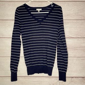 Abound women’s striped v-neck sweater